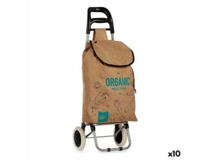 Carro de Compras Organic Castanho 3,3 L 36 x 95 x 35 cm (10 Unidades)