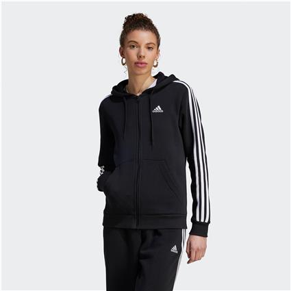 Adidas Sportswear Casaco com fecho e capuz, Essentials 3-Stripes