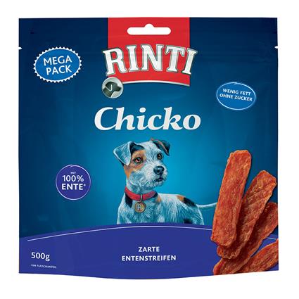 RINTI Chicko tiras de roer para cães - Pato 500g