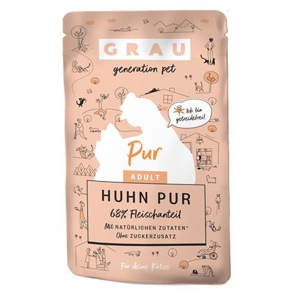 GRAU Adult sem cereais 16 x 125 g comida húmida para gatos - Frango Pur