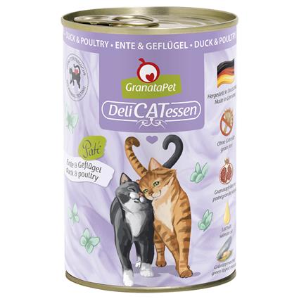 GranataPet DeliCatessen em latas 6 x 400 g - Patos e aves de capoeira