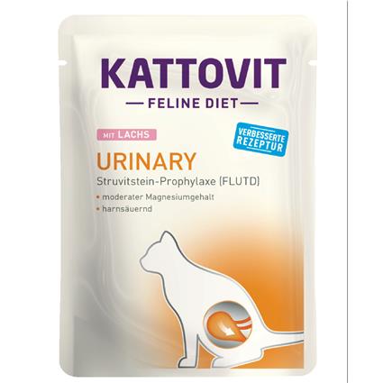 Kattovit Urinary em saquetas (profilaxia para cálculos de estruvita) - Pack económico: salmão 24 x 85 g