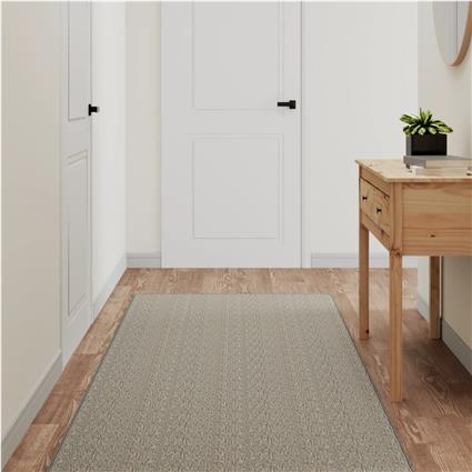 vidaXL Tapete/passadeira 80x150 cm aspeto sisal cinzento-acastanhado