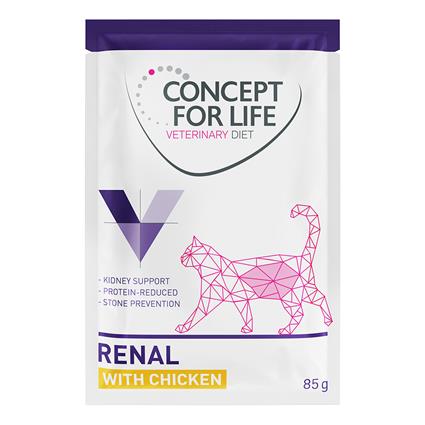 Concept for Life Veterinary Diet Renal com frango em saquetas para gatos - 12 x 85 g