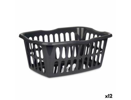 Cesto Antracite Polipropileno 50 L 58 x 24 x 42 cm (12 Unidades)