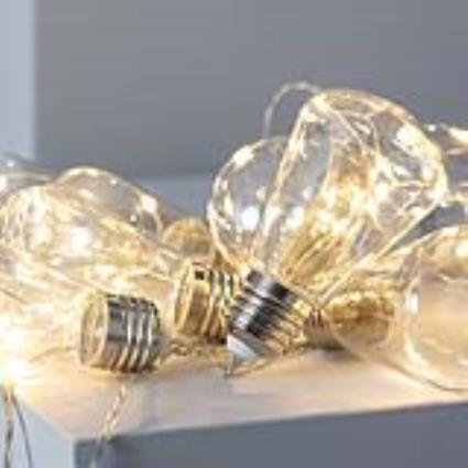 Grinalda de Luzes LED Ledkia Edison 2m Sem fios (Branco Quente 2700K - 3000K)