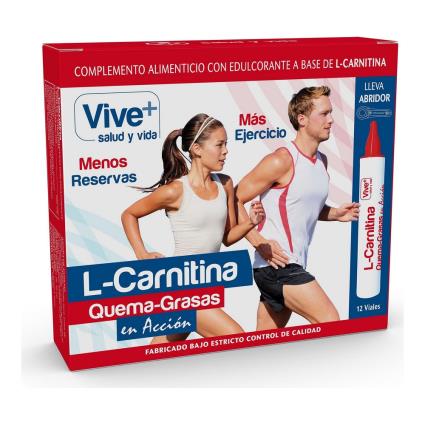 L-Carnitina Líquida Vive+ Queima-gorguras (12 uds)