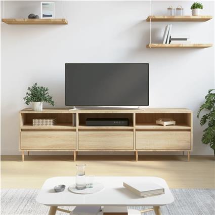 vidaXL Móvel de TV 150x30x44,5 cm derivados de madeira carvalho sonoma