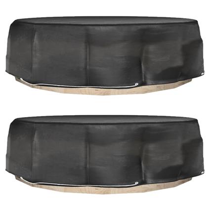 vidaXL Capas p/ espreguiçadeira ilha 2 pcs 8 ilhós Ø188x50 cm redondo