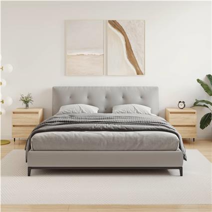 vidaXL Mesas de cabeceira 2pcs derivados de madeira carvalho sonoma