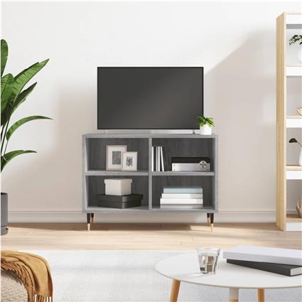 vidaXL Móvel de TV 69,5x30x50 cm derivados de madeira cinzento sonoma