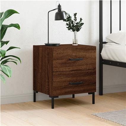 vidaXL Mesa cabeceira 40x35x47,5cm derivados madeira carvalho castanho