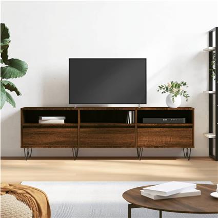 vidaXL Móvel TV 150x30x44,5 cm derivados de madeira carvalho castanho
