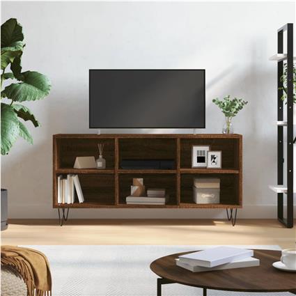 vidaXL Móvel de TV 103,5x30x50 cm derivados madeira carvalho castanho