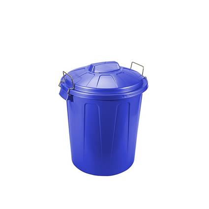 Balde Lixo com Asa Metal Azul 51L 55X46X44cm