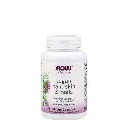 Now Vegan Hair Skin and Nails 90 cápsulas