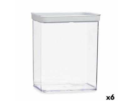 Frasco Transparente Silicone poliestireno ABS 3,3 L 10,5 x 23,7 x 21 cm (6 Unidades)
