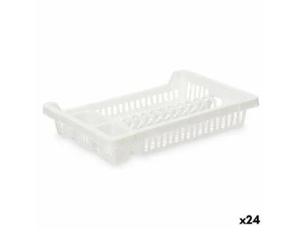 Escorredor de Louça Branco Plástico 42,5 x 7 x 29,5 cm (24 Unidades)