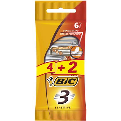 Lâminas Descartáveis  3 Sensitive Bic