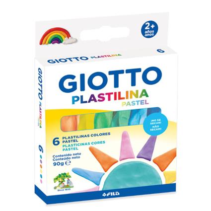 GIOTTO Plasticina, 90 g, 6 Cores Pastel