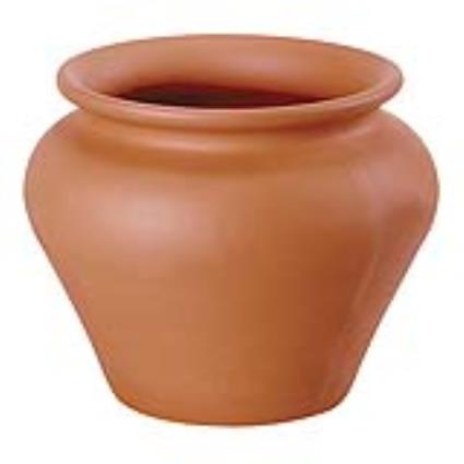 Pote de barro CAIPOT LISO 40CM TERRACOTA