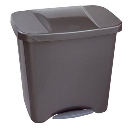 Balde do lixo com pedal PLÁSTICO 50L PARA RECICLAGEM 3 DIVISÓRIAS