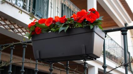 Suporte para varanda FLOREIRA AJUSTÁVEL 37CM CINZA