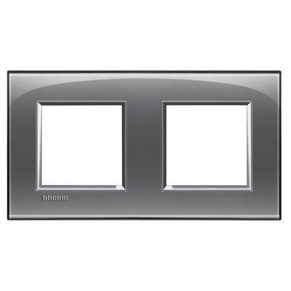 Espelho duplo para 4 módulos LIVING LIGHT CINZENTO