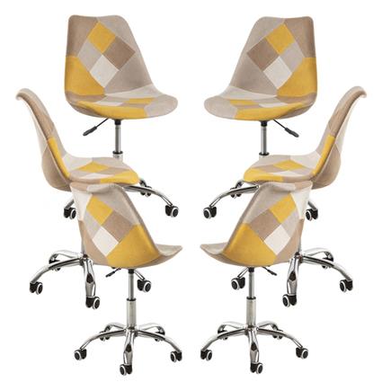 Presentes Miguel - Pack 6 Cadeiras Neo Patchwork - Amarelo