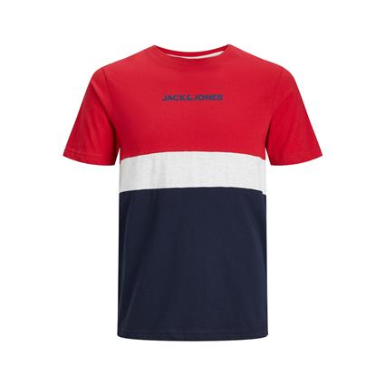 Jack & Jones T-shirt colorblock, de gola redonda, Jjereid