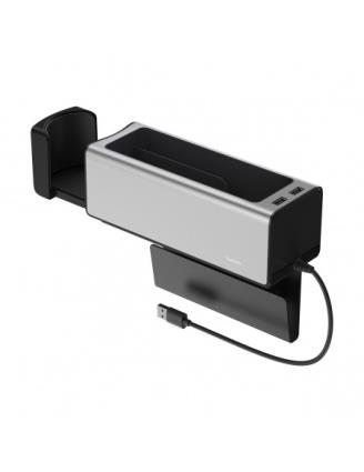 Acessórios  2xUSB Carro - Prateado