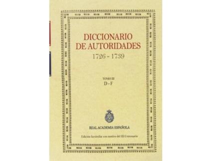 Livro Diccionario De Autoridades de Vários Autores