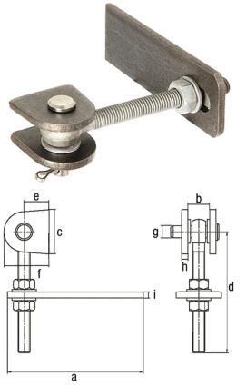 Dobradiça para portão INOX