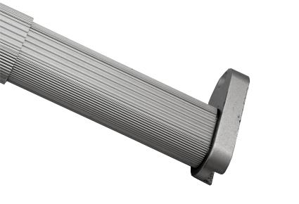 Kit varão e suportes EXTENSÍVEL OVAL CROMADO 90-120CM