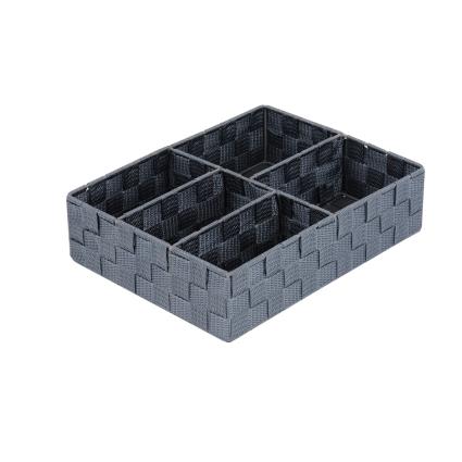 Organizador 5 DIVISÓRIAS CINZA 32X25CM