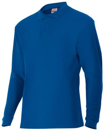 Polo MANGA COMPRIDADA AZUL XS