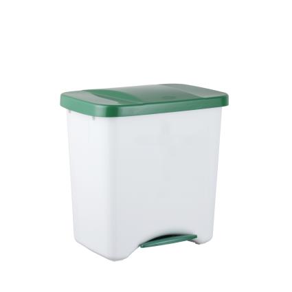 Balde do lixo com pedal PLÁSTICO 50L PARA RECICLAGEM 3 DIVISÓRIAS