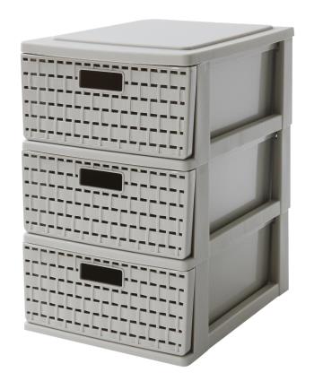 Bloco de gavetas COUNTRY TAUPE 28X25X18CM