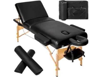 Conjunto De Mesa De Massagem De 3 Zonas Somwang Com Enchimento De 7,5 Cm Almofadas De Rolo E Estrutura De Madeira TECTAKE