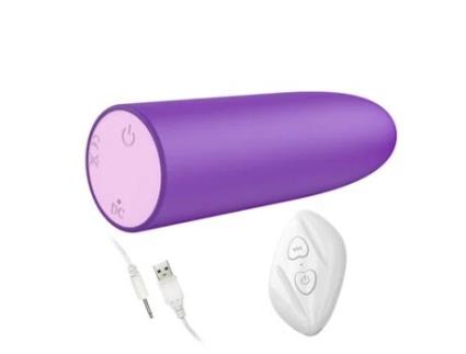 Vibrador bala recarregável de controle remoto sem fio de 10 frequências para mulheres (roxo) OEMG