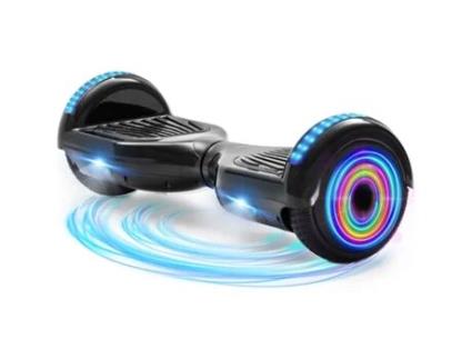 Hoverboard NEI-WAI z1+ Preto para Crianças (Coluna Bluetooth - Autonomia:8/10 Km - Velocidade Máx:10Km/H)