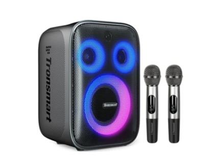 Coluna Bluetooth TRONSMART Halo 200 com 2 Microfones Sem Fio Preto