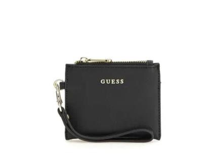 Porta-Cartões GUESS fecho correr zip para Mulher (Preto)