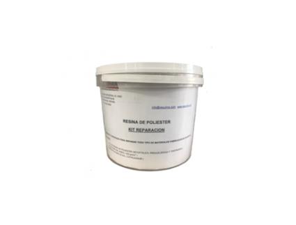 Kit Resina de Poliéster 1 kg + Catalizador 25 gr + Fibra de Vidro 1m2
