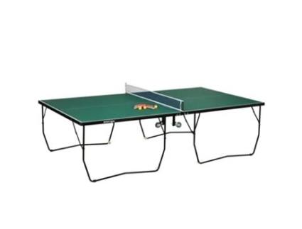 Mesa de Ping Pong SPORTNOW Dobrável com Rede (Verde - MDF e Aço - 274x152,5x76 cm)