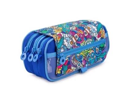 Officebox Estojo Portatodo Triple com Tres Fechos para Material Escolar Space