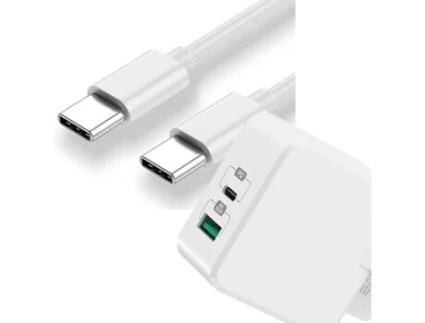 Carregador + Cabo PHONESHIELD Fast Charge para Xiaomi Mi Note 10 (USB/USB-C, PD 3.0 PPS - 30 W - 2 m - Branco)