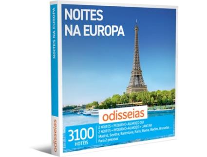 Pack Presente Odisseias - Noites na Europa | Experiência 1 noite | Peq. almoço| 3100 Hotéis para 2 pessoas