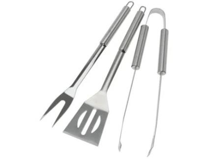 Accesorios barbacoa 3 piezas acero inoxidable
