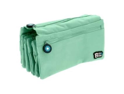GRAFOPLÁS Estojo Portatodo Cuádruple de Alta Capacidad para Material Escolar Mint Soft